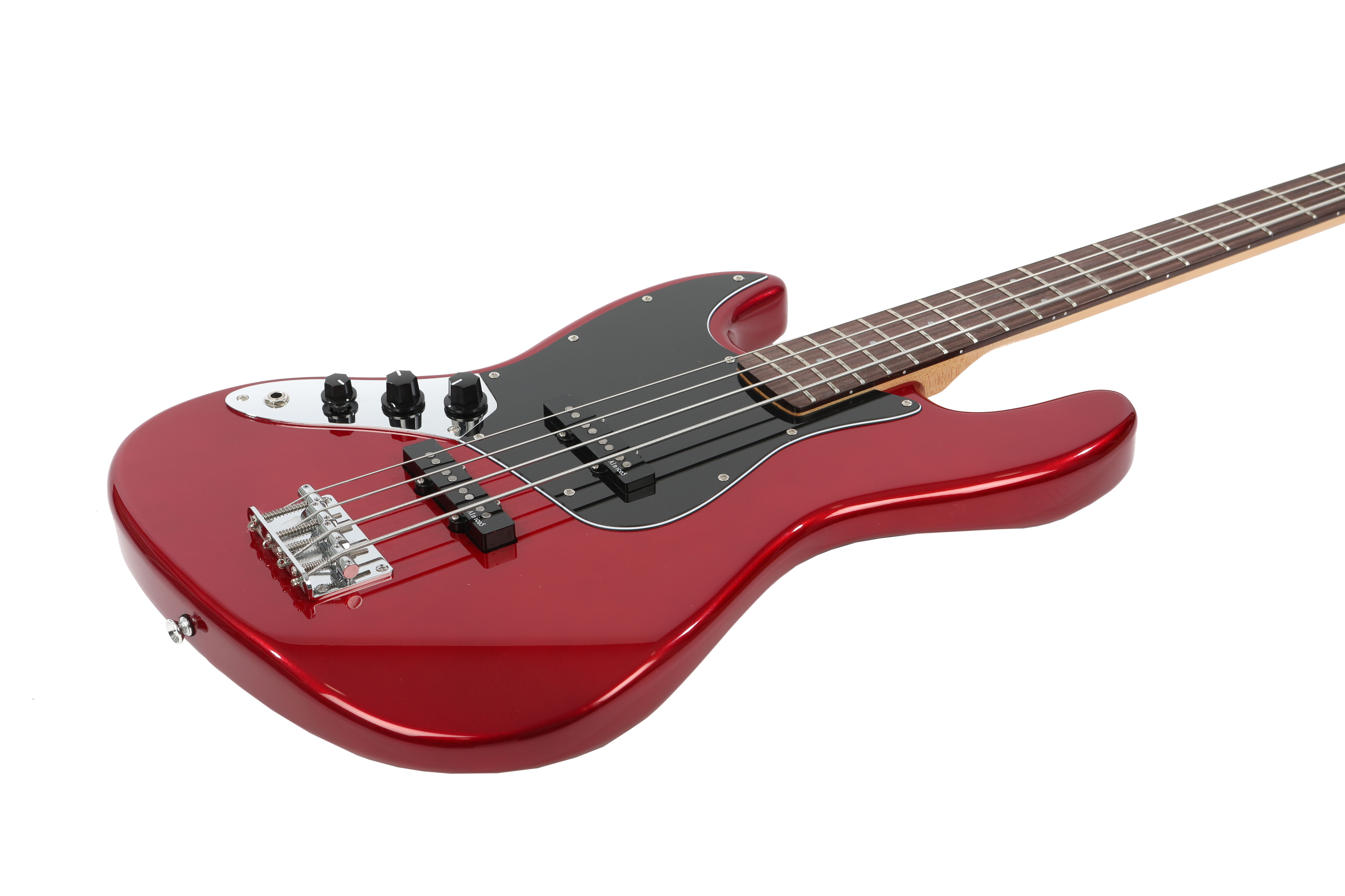 Prodipe Jazz Bass JB80 linkshand, candy red