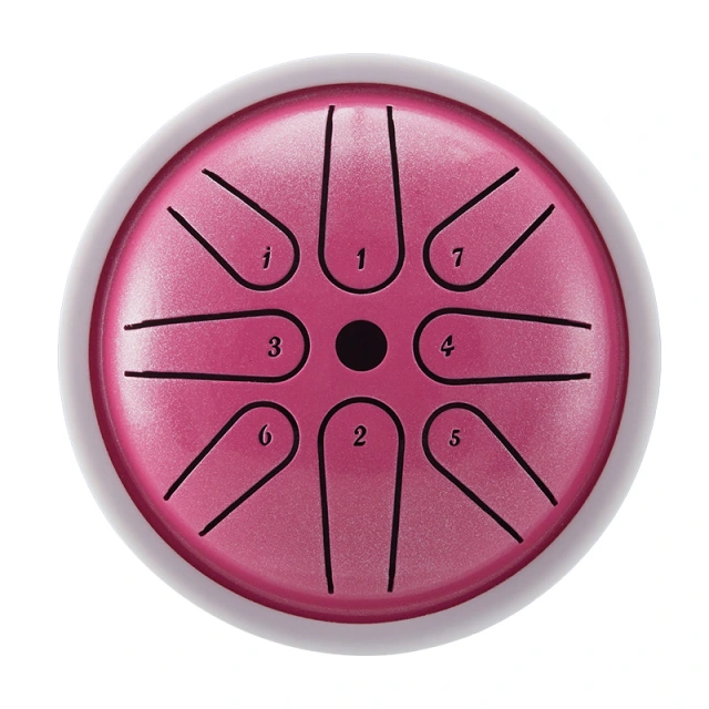 U-Turn Steel Tongue Drum 4" 8 Töne, pink  