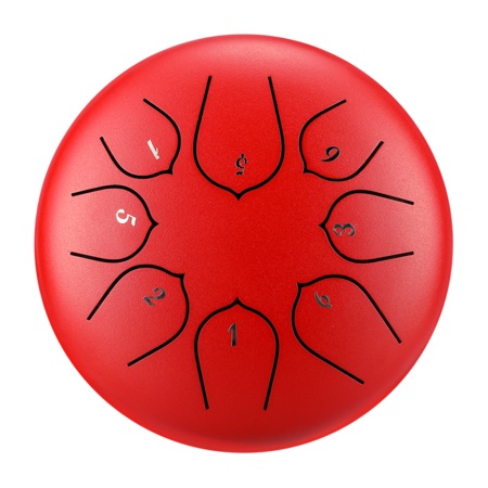 U-Turn Steel Tongue Drum 6" 8Töne - Lava red