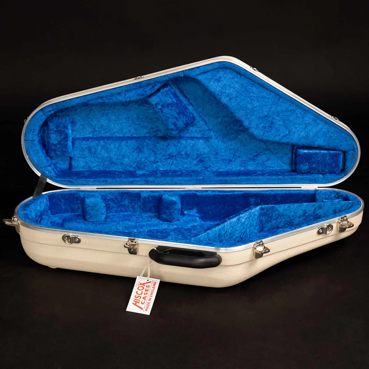 Hiscox WTS Tenor Saxophonkoffer, ivory / blue